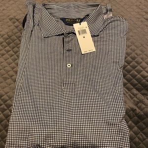 NWT Polo Golf Navy Gingham Polo